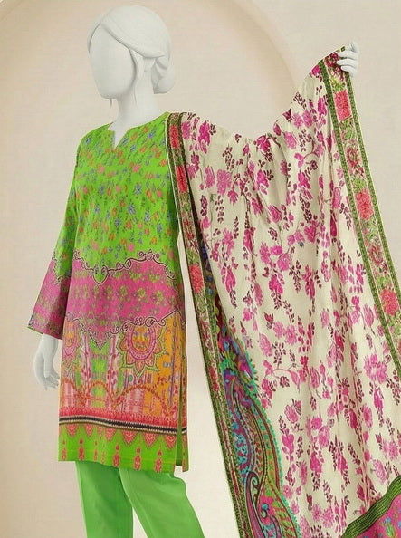 Ittehad Essential Vol-02 Unstitched Printed Lawn 3Pc Suit D-05