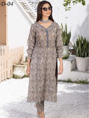 Andaaz by Manizay Prints Slub Khaddar Unstitched 2 Piece Suit D-04