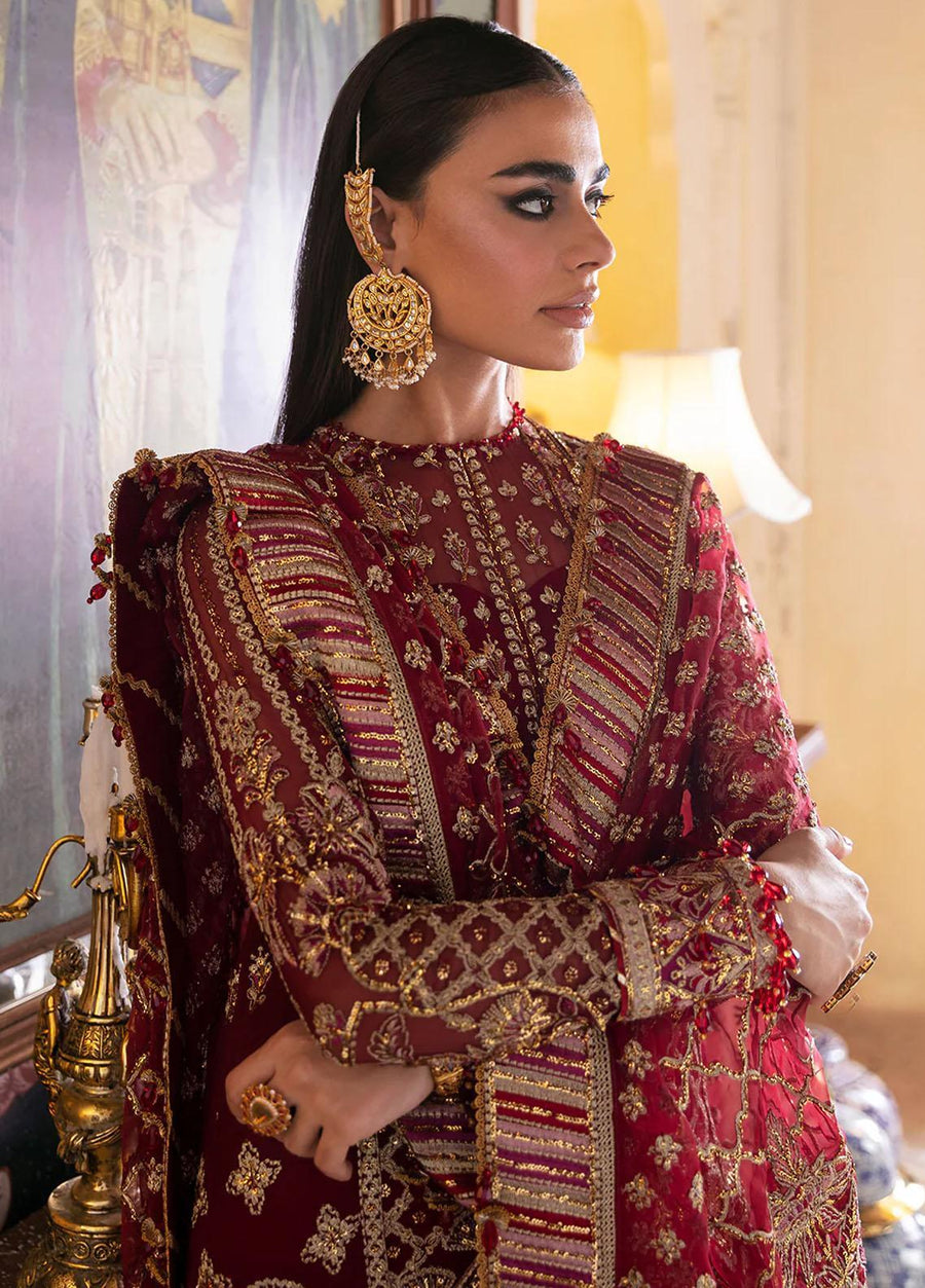 Afrozeh Hayat Unstitched Embroidered Chiffon 3 Piece Suit D-04 DABEER