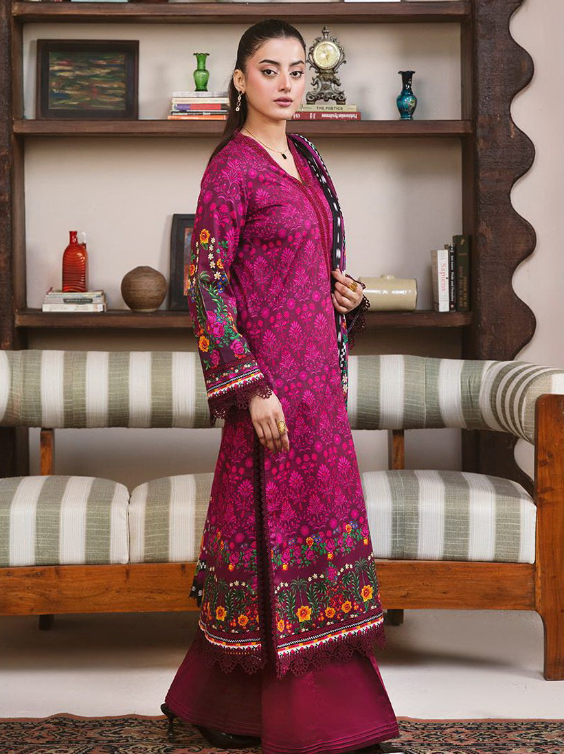 Raha by RajBari Summer Prints Exclusive Lawn Unstitched 3Pc Suit D-04