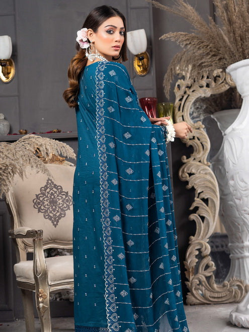 Manizay Talash Premium Embroidered Lawn Unstitched 3Pc Suit D-04