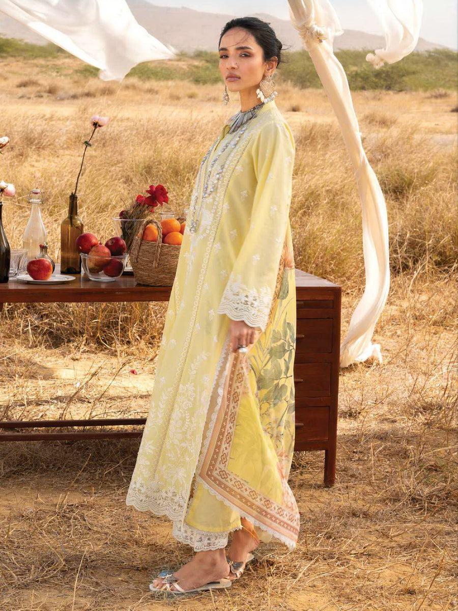 Zainab Chottani Embroidered Lawn Unstitched 3Pc Suit D-04 Mahyr