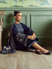 Bellini by Seran Embroidered Viscose Unstitched 3Pc Suit D-04 ADELINE