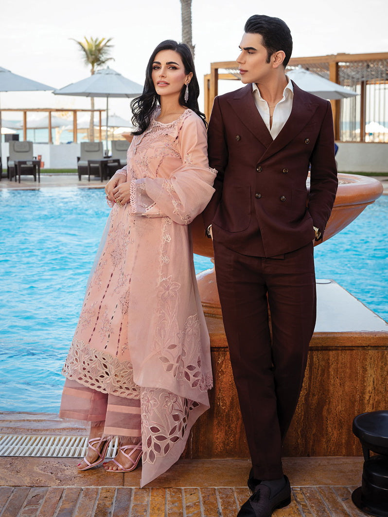 Rang Rasiya Premium Embroidered Lawn Unstitched 3Pc Suit D-06 AMANI