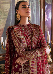 Afrozeh Hayat Unstitched Embroidered Chiffon 3 Piece Suit D-04 DABEER