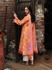 RajBari Nissa Floral Symphony Embroidered Lawn Unstitched 3Pc Suit D-04