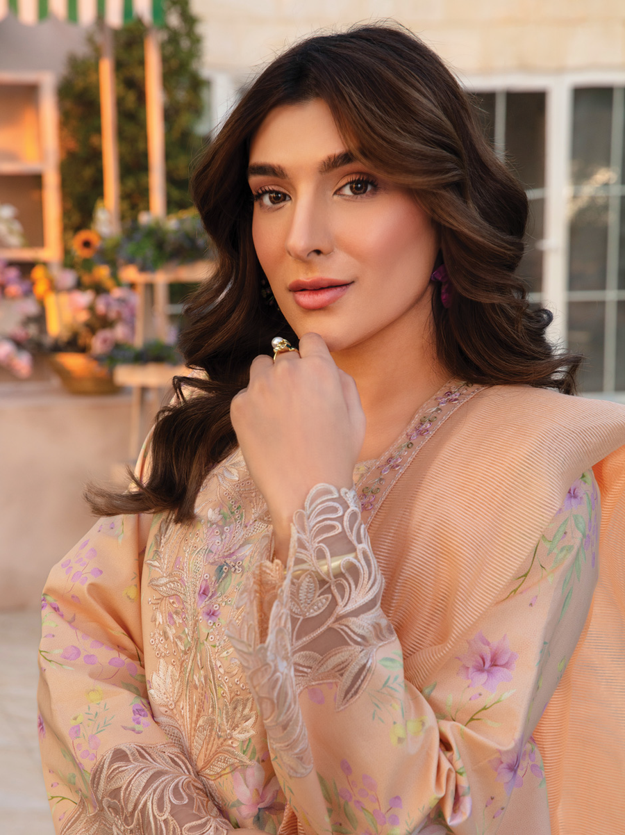Rang Rasiya Florence Embroidered Lawn Unstitched 3Pc Suit D-04 MINAHIL