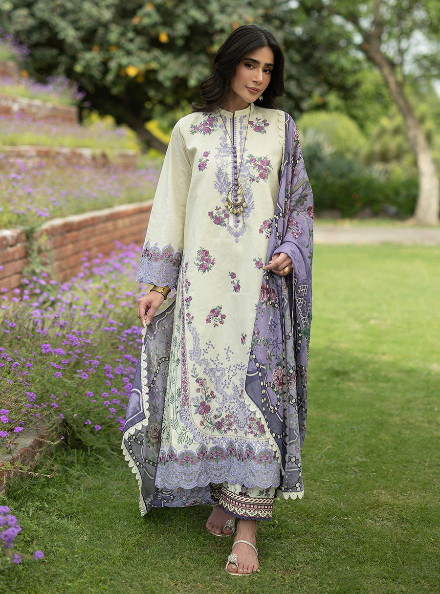 Zainab Chottani Luxe Lawn Unstitched Embroidered 3Pc Suit D-04 Kyra