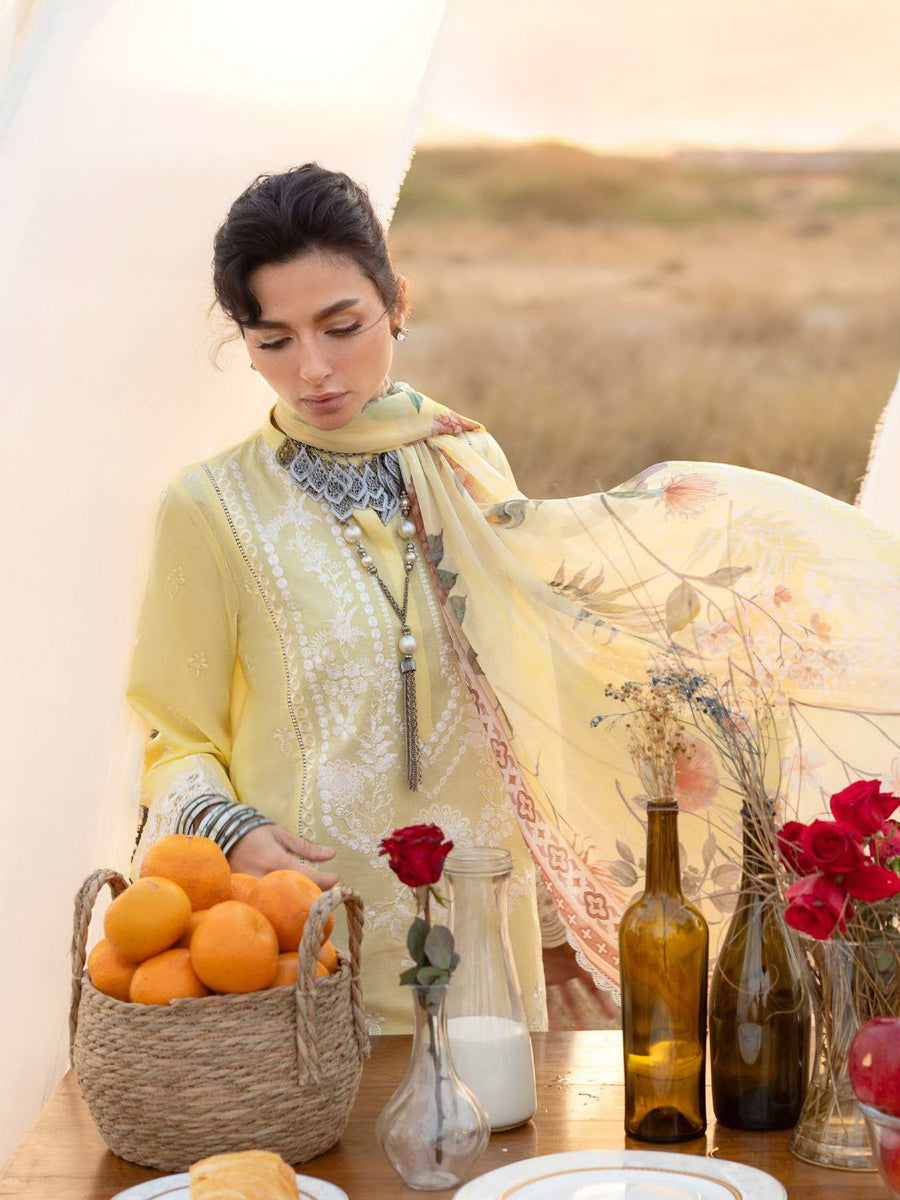 Zainab Chottani Embroidered Lawn Unstitched 3Pc Suit D-04 Mahyr