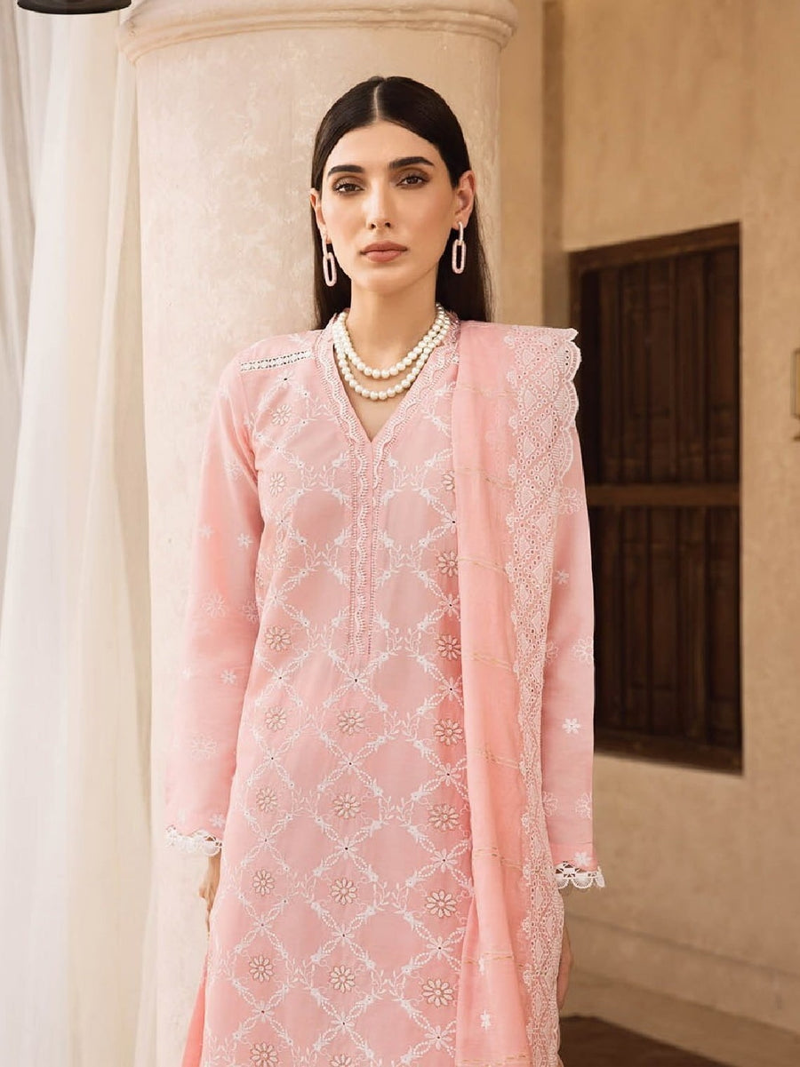 Nissa by RajBari Unstitched Embroidered Chikankari 3 Piece Suit D-04