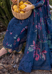 Saira Shakira Bloom Embroidered Lawn Unstitched 3Pc Suit D-04A ZELIE
