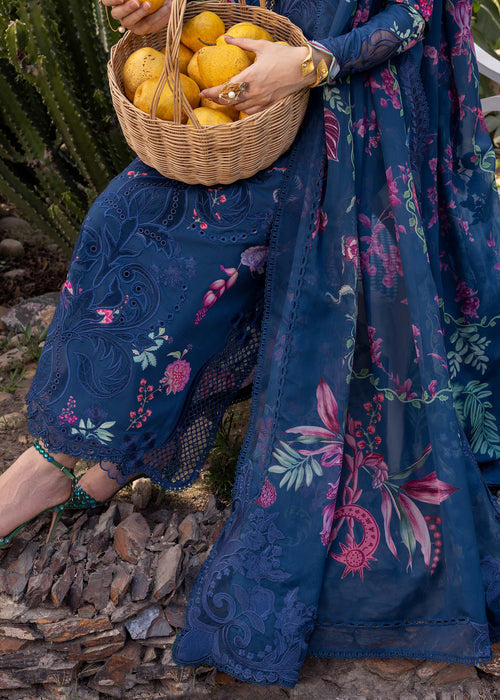 Saira Shakira Bloom Embroidered Lawn Unstitched 3Pc Suit D-04A ZELIE