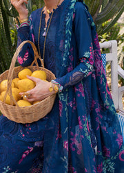 Saira Shakira Bloom Embroidered Lawn Unstitched 3Pc Suit D-04A ZELIE