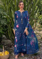 Saira Shakira Bloom Embroidered Lawn Unstitched 3Pc Suit D-04A ZELIE