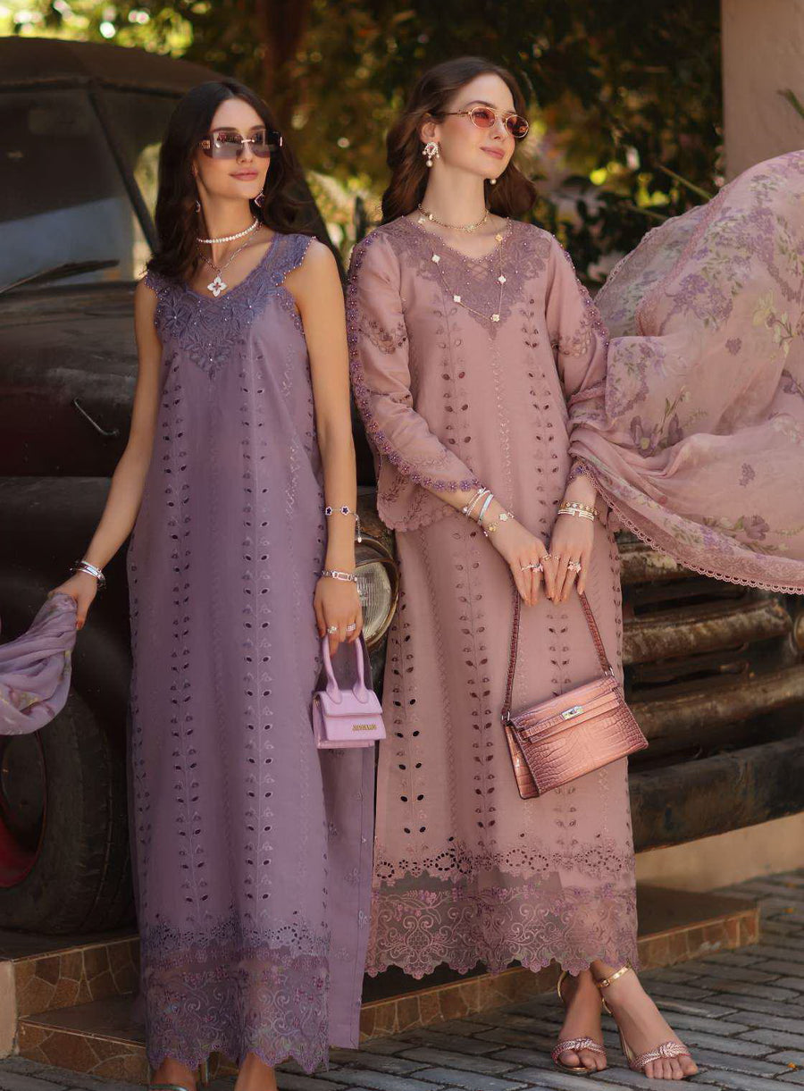 Noor by Saadia Asad Luxe Chikankari Unstitched Lawn 3Pc Suit D4-B