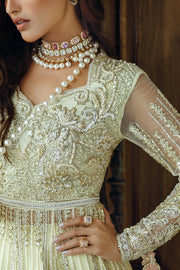 Mushq Stardust Embroidered Net Unstitched 3Pc Suit D-06 Cosmic Couture