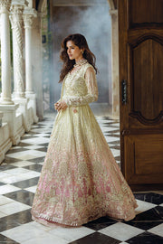 Mushq Stardust Embroidered Net Unstitched 3Pc Suit D-06 Cosmic Couture