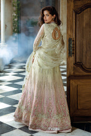 Mushq Stardust Embroidered Net Unstitched 3Pc Suit D-06 Cosmic Couture