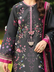 Rang Rasiya Luxury Silk Unstitched Embroidered 3Pc Suit D-07 Farwa