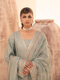 House of Nawab Miorah Embroidered Organza Unstitched 3Pc Suit D-04 IVAAN - A