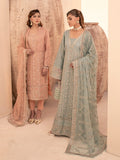 House of Nawab Miorah Embroidered Organza Unstitched 3Pc Suit D-04 IVAAN - B