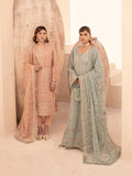 House of Nawab Miorah Embroidered Organza Unstitched 3Pc Suit D-04 IVAAN - B