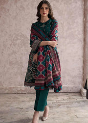 Dastak By Jazmin Unstitched Embroidered Khaddar 3Pc Suit D-04 Juman