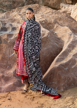 Sadaf Fawad Khan Siraa Embroidered Lawn Unstitched 3Pc Suit D-04 LAAL