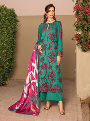 Rang Rasiya Carnation Embroidered Lawn Unstitched 3Pc Suit D-04 Mia