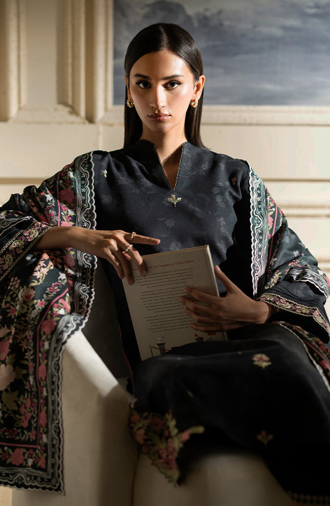 Bellini by Seran Embroidered Khaddar Unstitched 3Pc Suit D-04 Selene