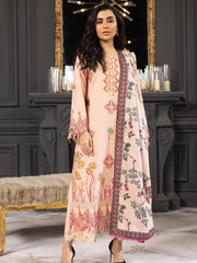 Rang Rasiya Carnation Embroidered Khaddar Unstitched 3Pc Suit D-04