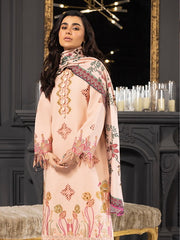 Rang Rasiya Carnation Embroidered Khaddar Unstitched 3Pc Suit D-04