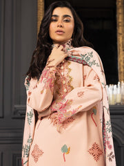 Rang Rasiya Carnation Embroidered Khaddar Unstitched 3Pc Suit D-04
