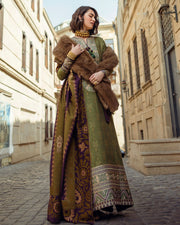 Mushq Broadway Embroidered Jacquard Viscose Unstitched 3Pc Suit - Gentle Touch