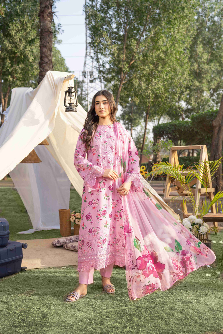 Spring Bell by Sanam Saeed Embroidered Lawn Unstitched 3Pc Suit D-04