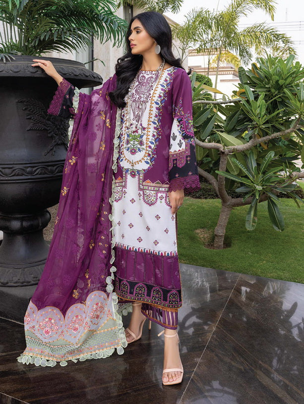 Belle ame by Humdum Embroidered Lawn Unstitched 3Pc Suit D-04