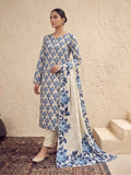 Zeenia Serene Printed Linen Unstitched 3Pc Suit D-04