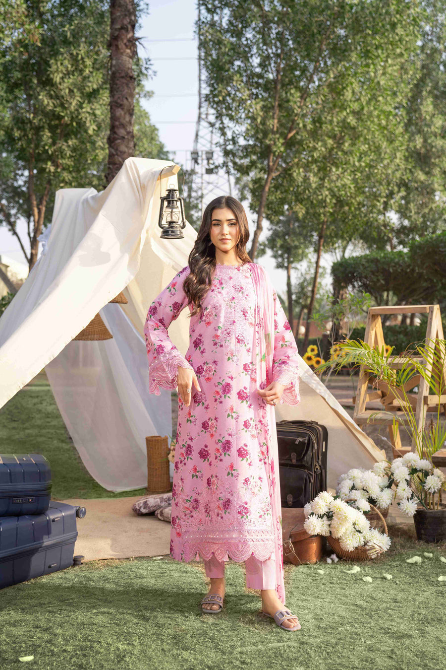 Spring Bell by Sanam Saeed Embroidered Lawn Unstitched 3Pc Suit D-04