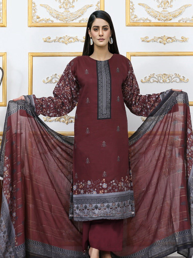 Shaista Digital Printed Viscose Unstitched 3 Piece Suit D-04