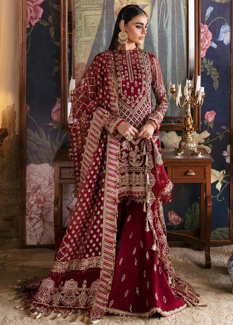 Afrozeh Hayat Unstitched Embroidered Chiffon 3 Piece Suit D-04 DABEER