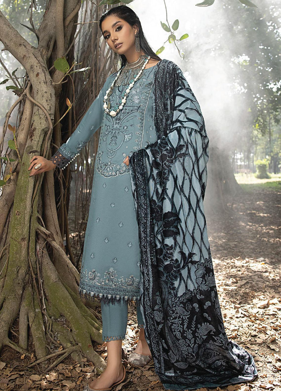 MIRK by Humdum Unstitched Embroidered Wool 3Pc Suit D-04