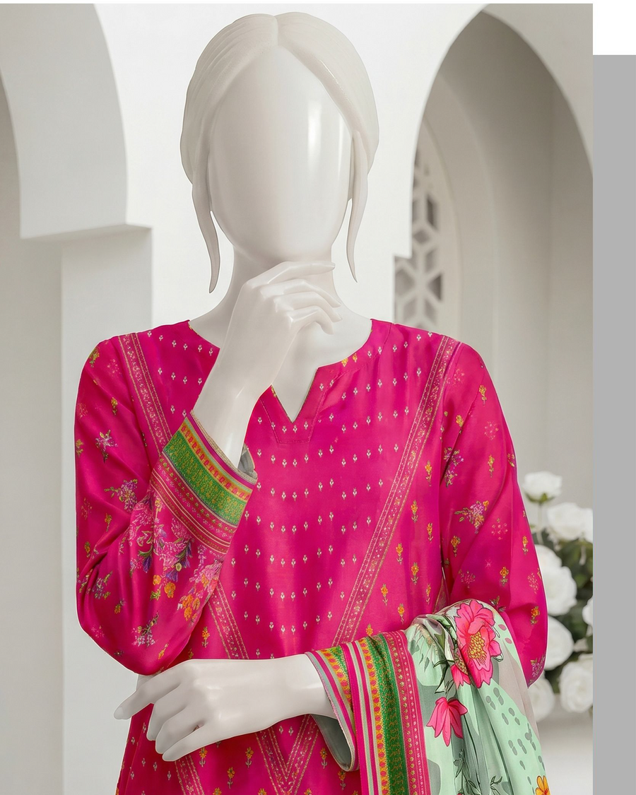 Ittehad Essential Vol-03 Unstitched Printed Lawn 3Pc Suit D-04