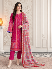Ittehad X Bin Ameer Khaddar Essential Unstitched Printed 3Pc Suit D-04