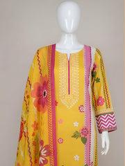 Ittehad Essential Printed Lawn Unstitched 3Pc Suit D-05