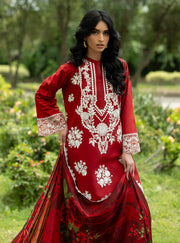 Zainab Chottani Luxe Lawn Unstitched Embroidered 3Pc Suit D-05 Rohe