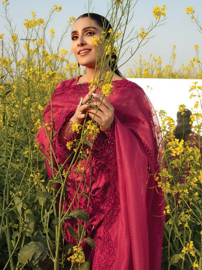Rang Rasiya Premium Embroidered Lawn Unstitched 3Pc Suit D-05 MAYA