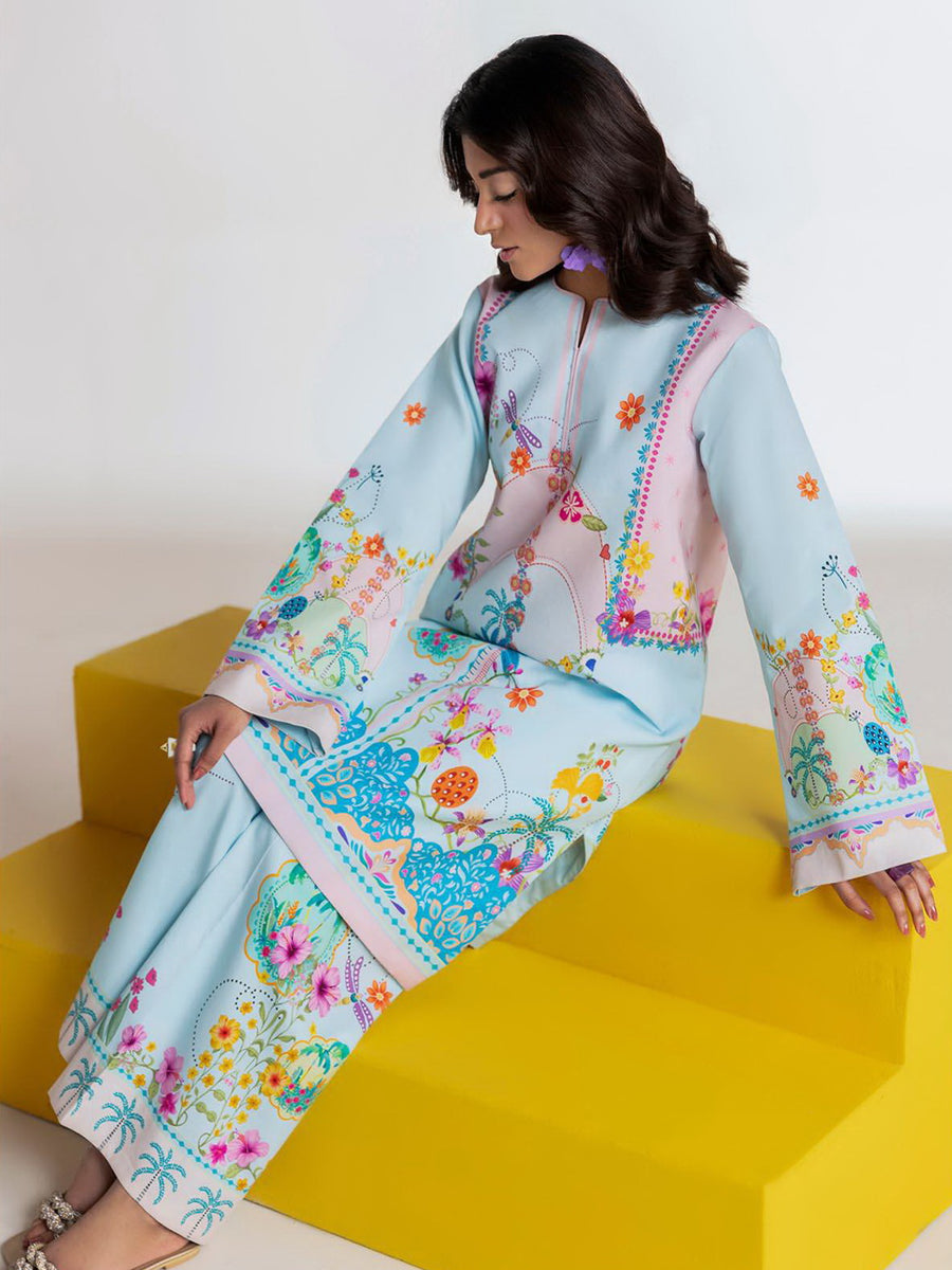 RajBari Amal Summer Prints Exclusive 2Pc Unstitched Lawn Suit D-05