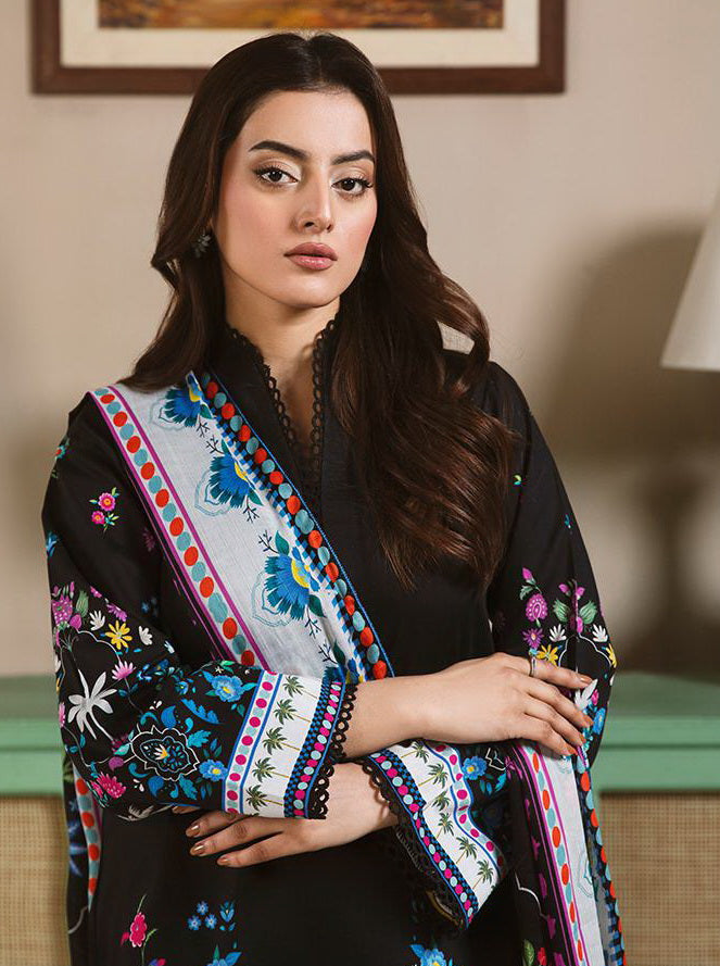Raha by RajBari Summer Prints Exclusive Lawn Unstitched 3Pc Suit D-05