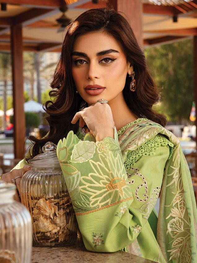 Rang Rasiya Premium Embroidered Lawn Unstitched 3Pc Suit D-03 ELAHEH