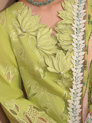Rang Rasiya Premium Embroidered Lawn Unstitched 3Pc Suit D-05 LIME
